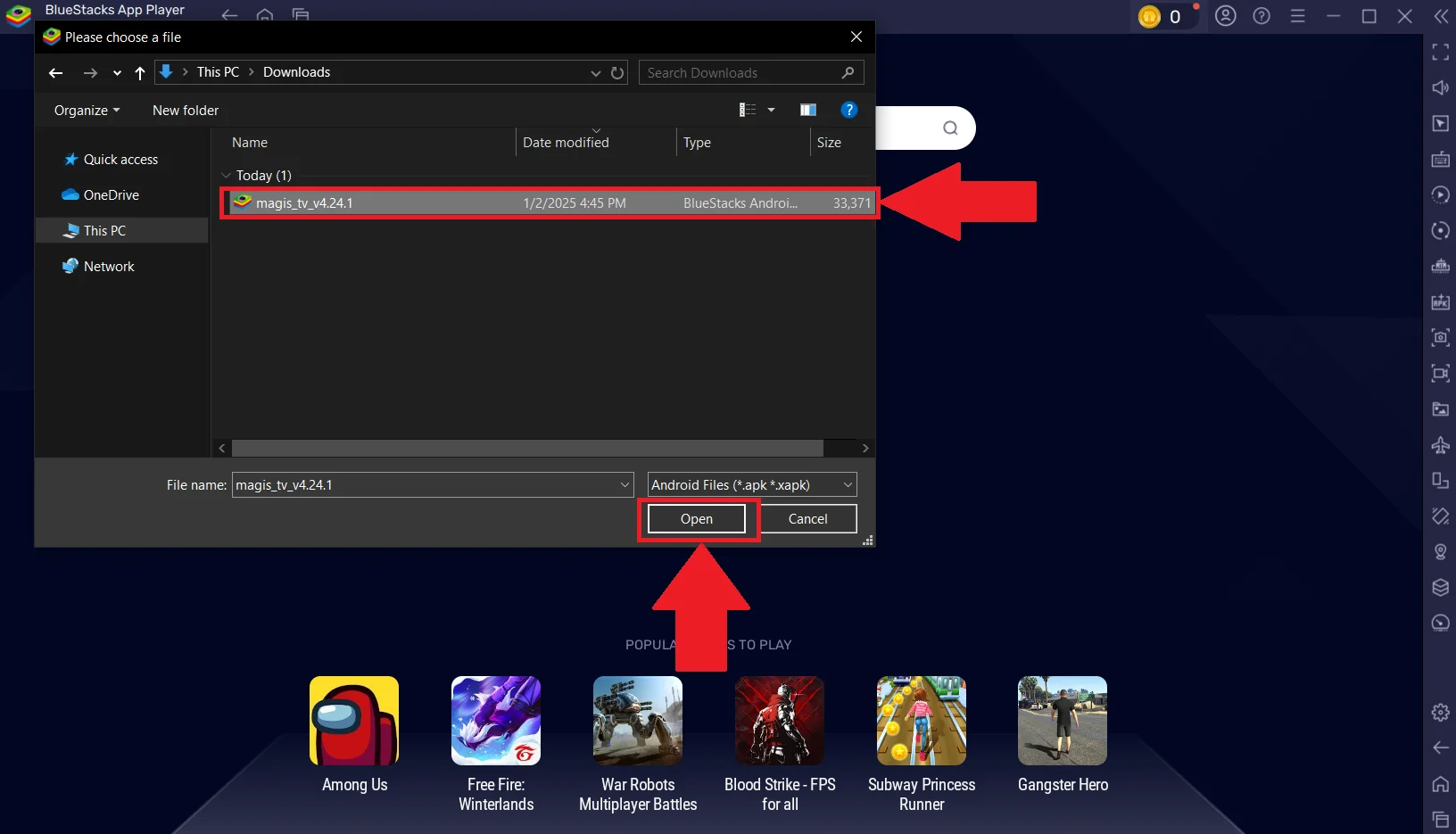 Magis TV APK bluestacks
